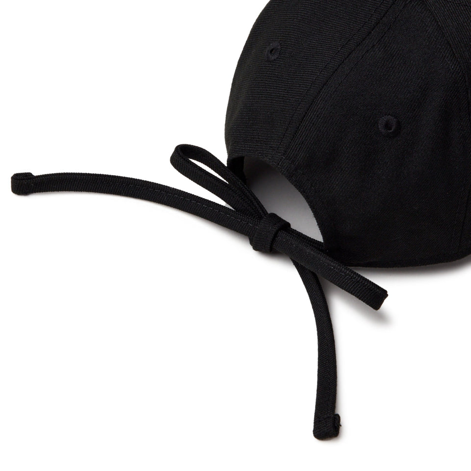 帽子　黒地に正面に黒リボン HEADS×ほりにし×THE FACTORY MADE】COOL DOTS LONG VISOR CAP