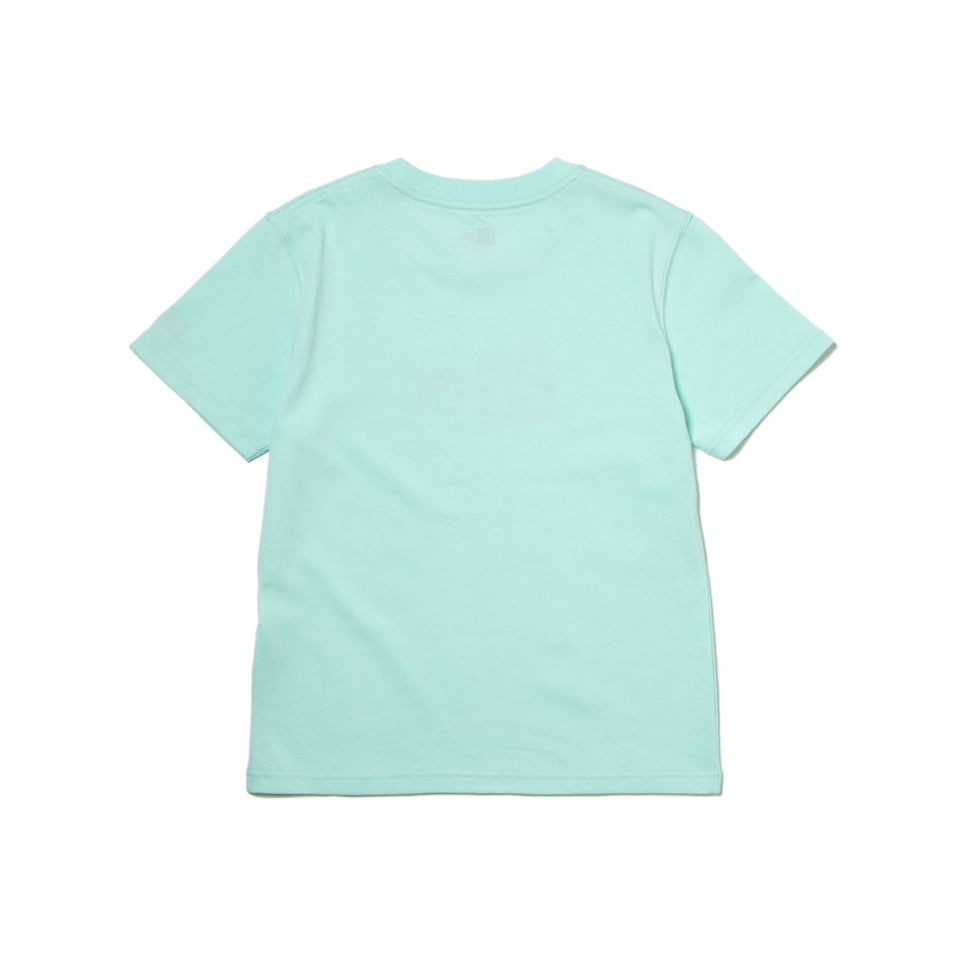 キッズ Youth 半袖 コットン Tシャツ ボックスロゴ セレスト