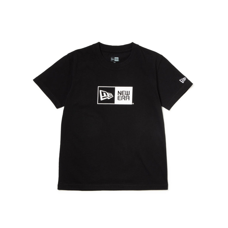 売り切れ必至！ キッズ ブラック ボックスロゴ Tシャツ コットン 半袖 Youth トップス
