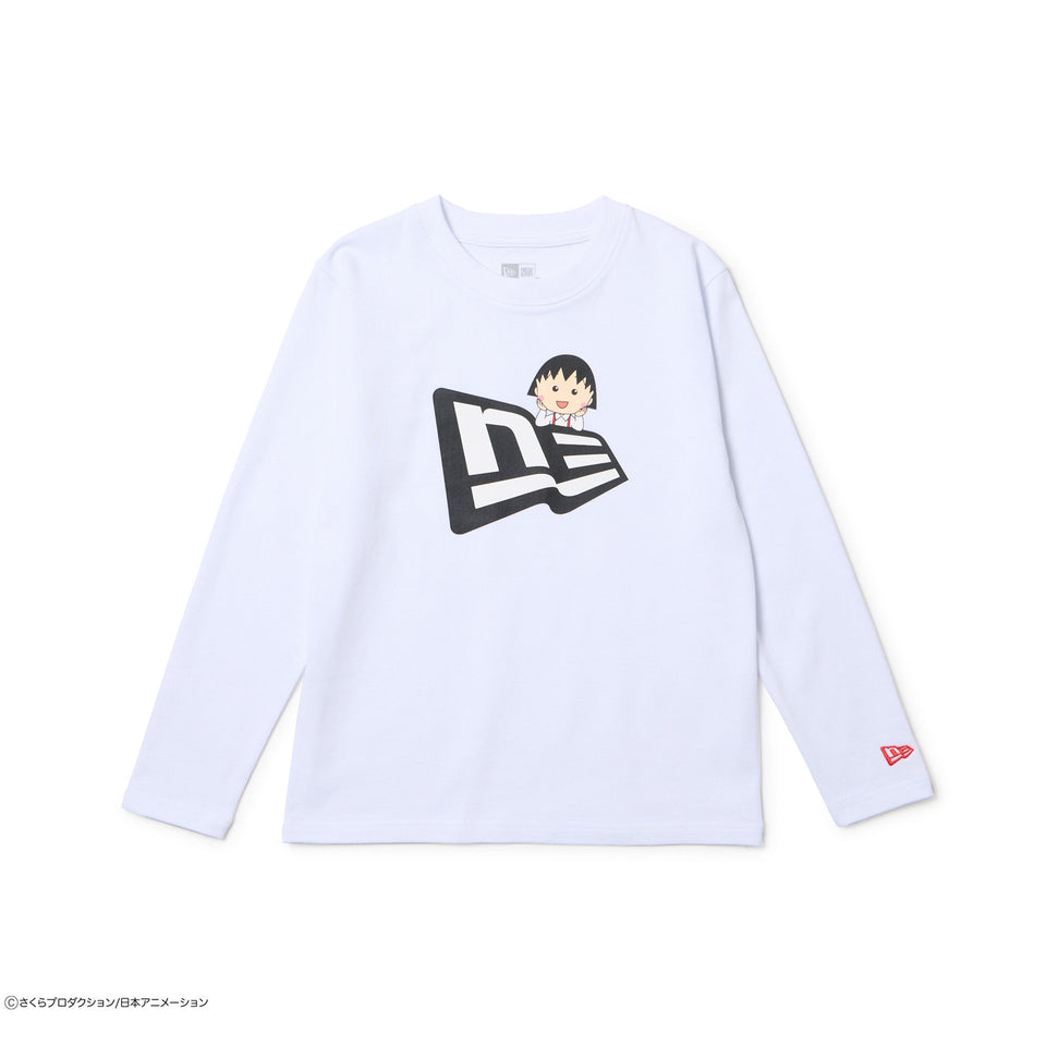 キッズ Youth 長袖 コットン Tシャツ ちびまる子ちゃん フラッグロゴ まる子 ホワイト - 14693214 - 130 | NEW ERA ニューエラ公式オンラインストア