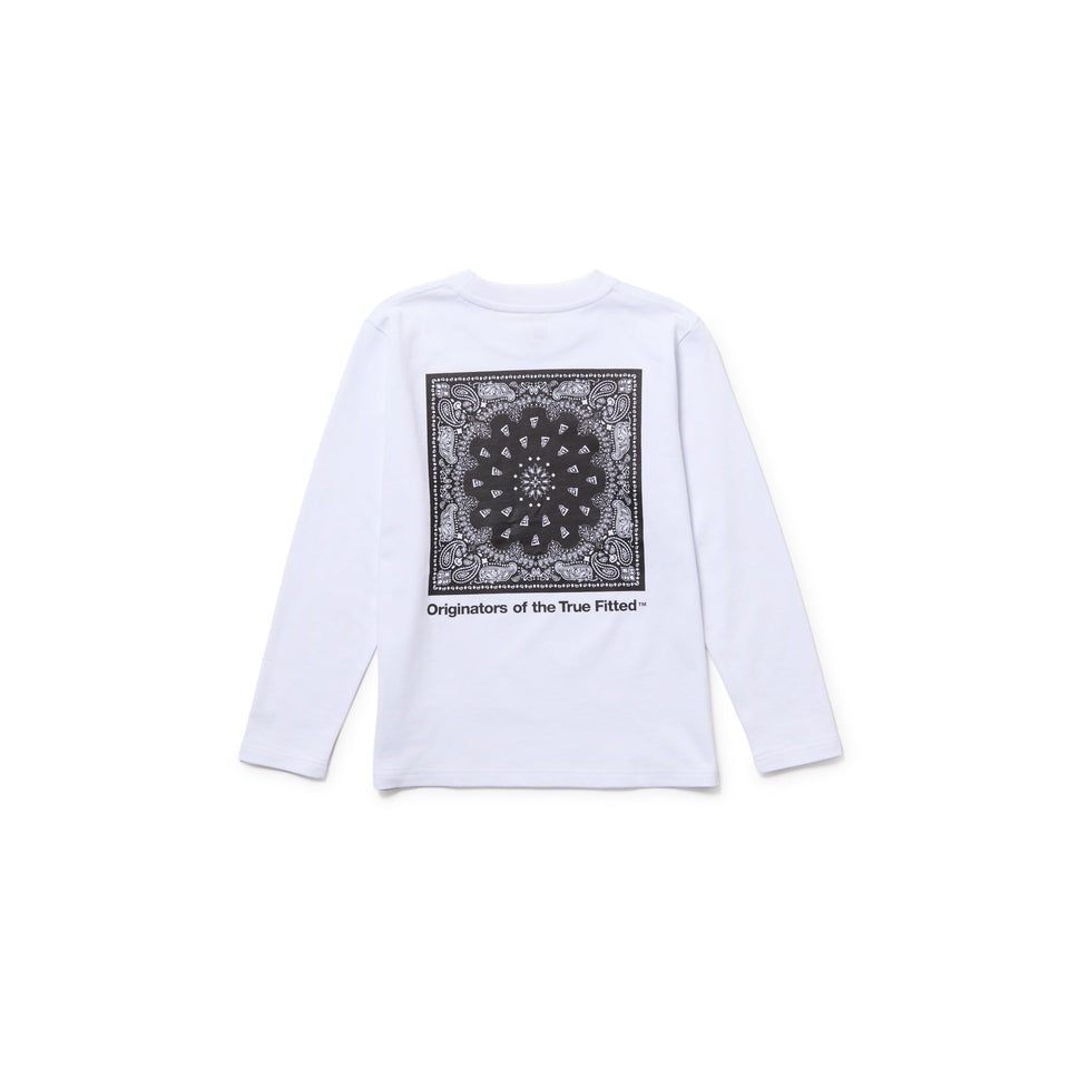 THE ROW☆カットソー☆ホワイト☆落書きシリーズ☆キッズ☆ホワイト☆長袖 キッズ Youth 長袖 コットン Tシャツ Paisley ホワイト | ニューエラ
