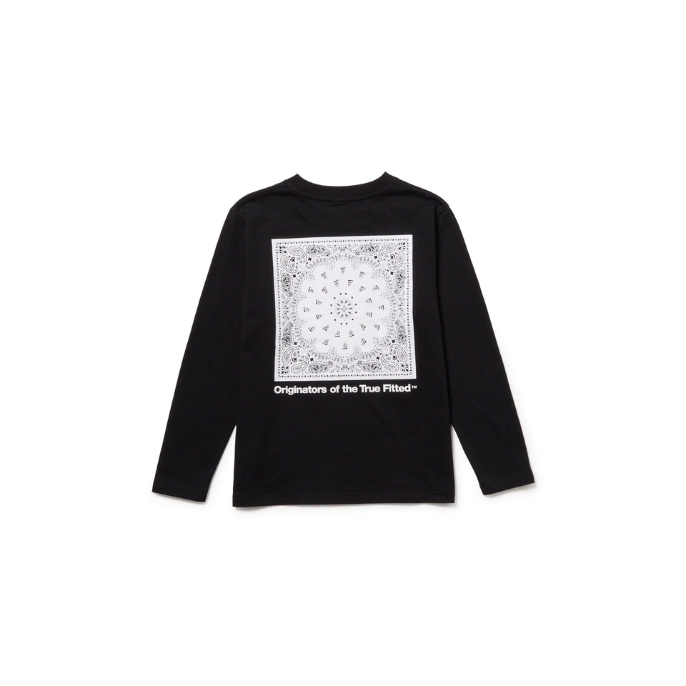 キッズ Youth 長袖 コットン Tシャツ Paisley ブラック - 14693879 - 130 | NEW ERA ニューエラ公式オンラインストア