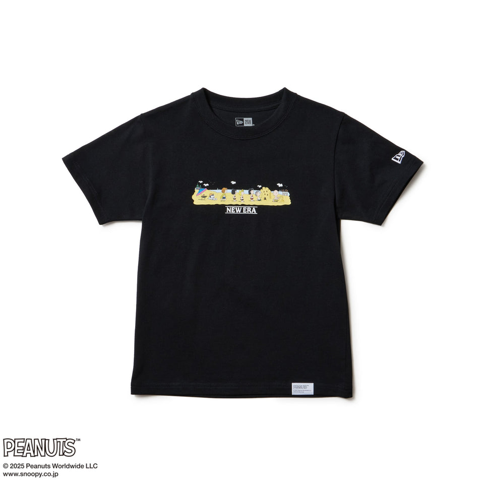 Youth 半袖 コットン Tシャツ PEANUTS BEACH ブラック - 14432150 - 130 | NEW ERA ニューエラ公式オンラインストア