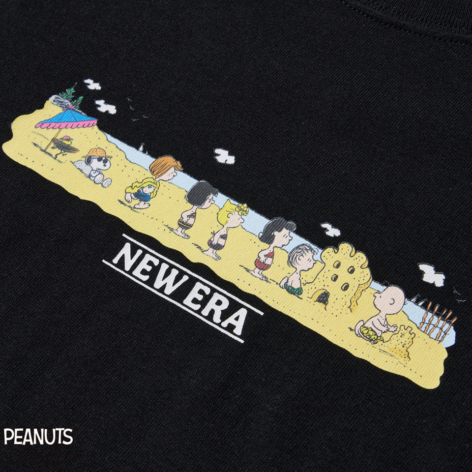 Youth 半袖 コットン Tシャツ PEANUTS BEACH ブラック - 14432150 - 130 | NEW ERA ニューエラ公式オンラインストア