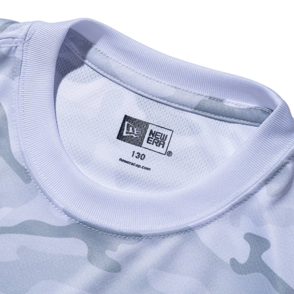Youth 半袖 テック Tシャツ ワードマークロゴ ホワイト ウッドランドカモ【Performance Apparel】 - 14666290 - 130 | NEW ERA ニューエラ公式オンラインストア