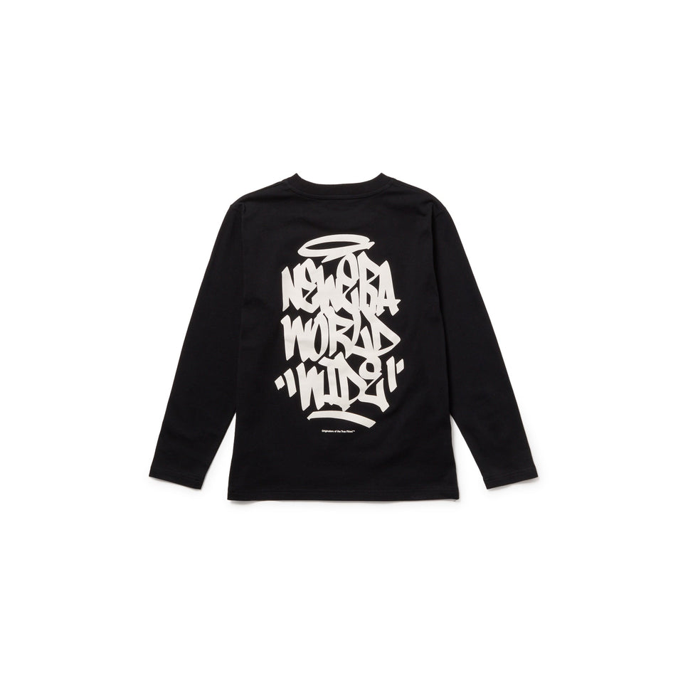 ニューエラ セーター ブラック 長袖 新品 未使用品 限定 レア キッズ Youth 長袖 コットン Tシャツ Tagging ブラック | ニューエラ