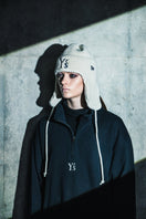 裏毛 オーバーサイズド スウェット ハーフジップ Y's FW25 ブラック