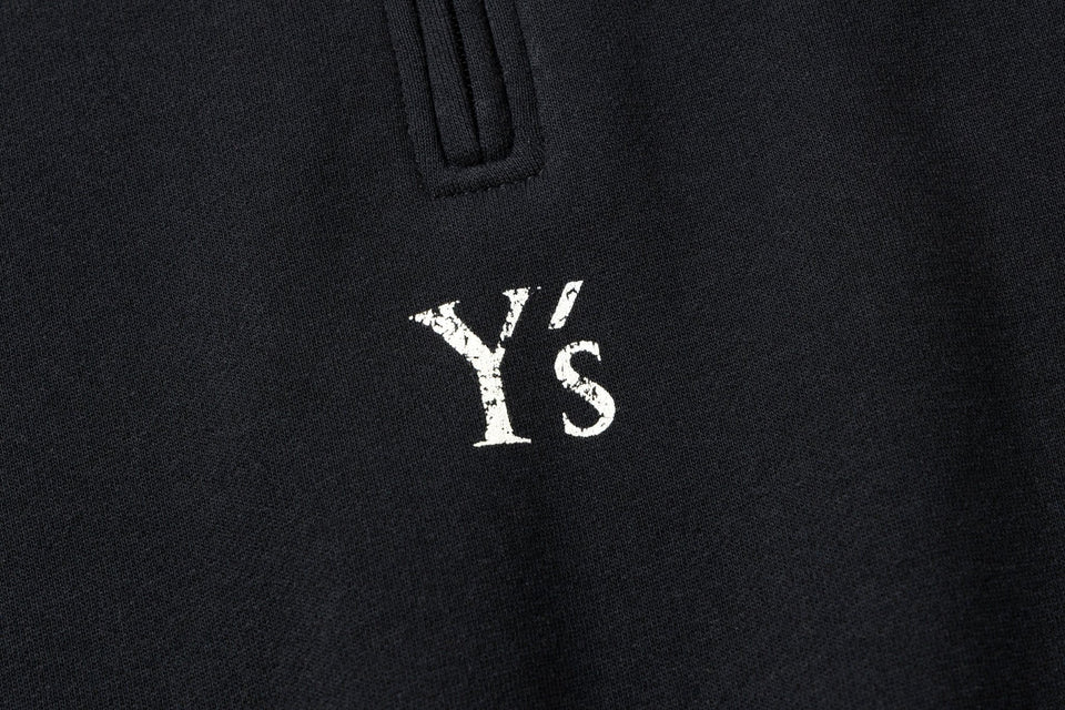 裏毛 オーバーサイズド スウェット ハーフジップ Y's FW25