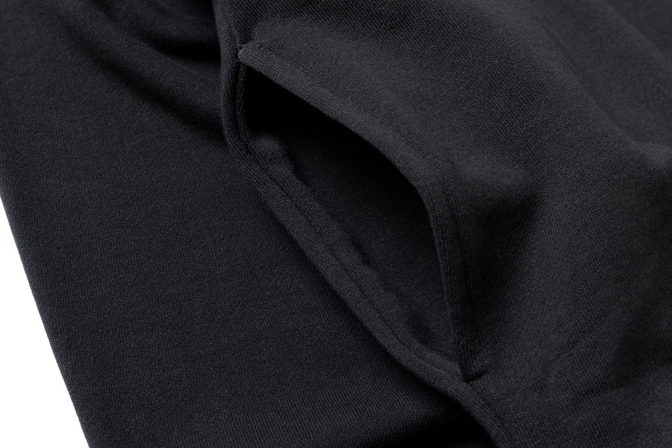 裏毛 オーバーサイズド スウェット ハーフジップ Y's FW25 ブラック