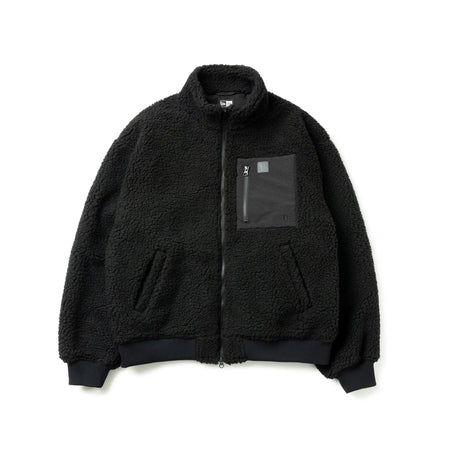 Etrarium ボアブルゾン　ブラックグレー ボアブルゾン Y's FW25 レザーパッチ ブラック | ニューエラ