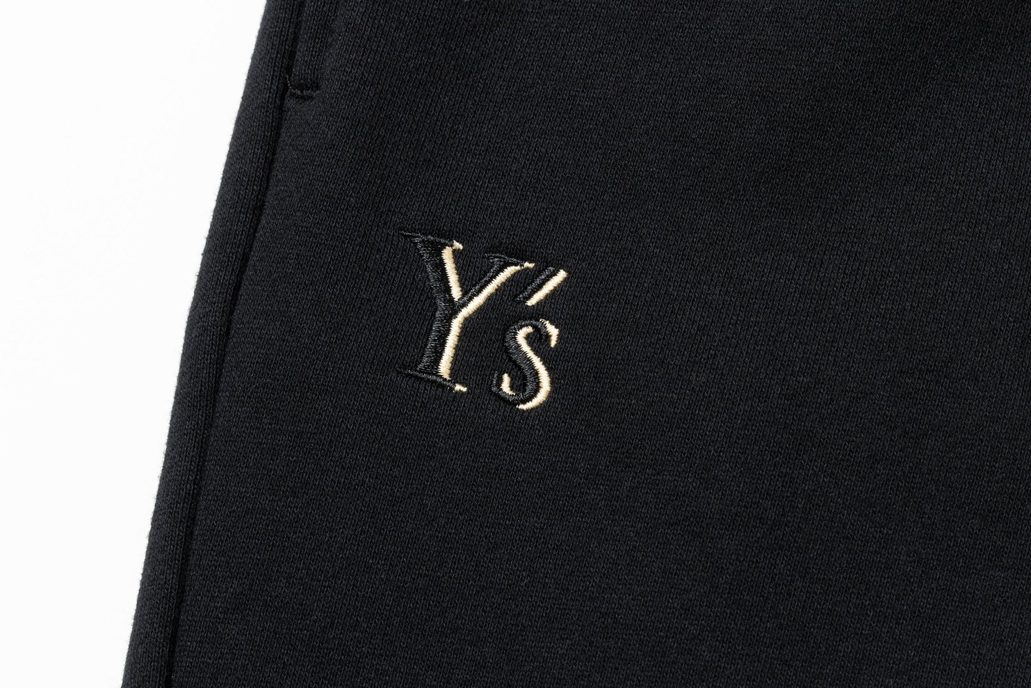 裏毛 スウェット パンツ Y's SS25 アウトラインロゴ ブラック 2