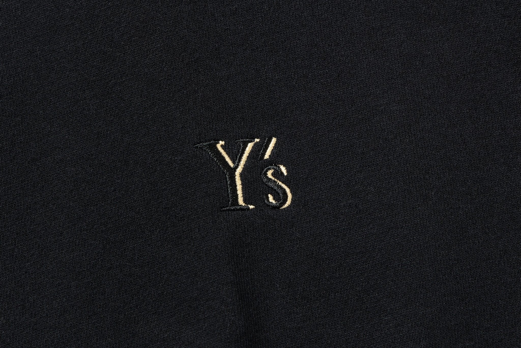 裏毛 スウェット プルオーバーフーディー Y's SS25 アウトラインロゴ ブラック 2