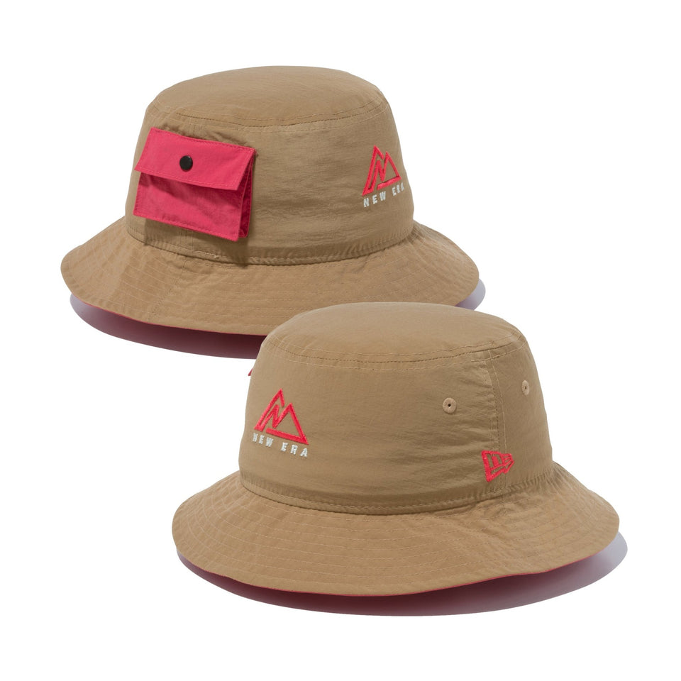 バケット01 Mountain Initial Logo カーキ/ピンク 【ニューエラアウトドア】 - 13516199-SM | NEW ERA ニューエラ公式オンラインストア