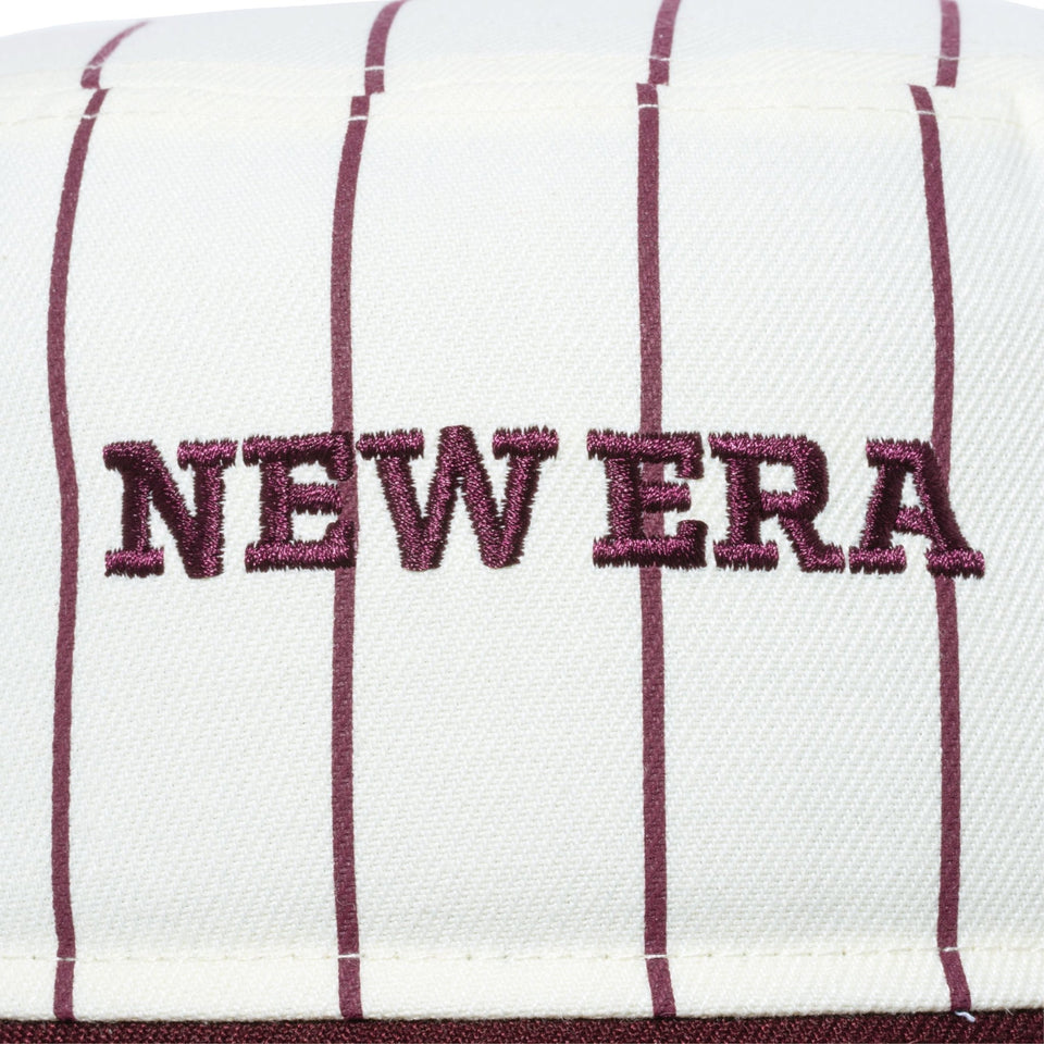 【ゴルフ】 バケット01 Pin Stripe クロームホワイト マルーンブリム - 13762921-SM | NEW ERA ニューエラ公式オンラインストア