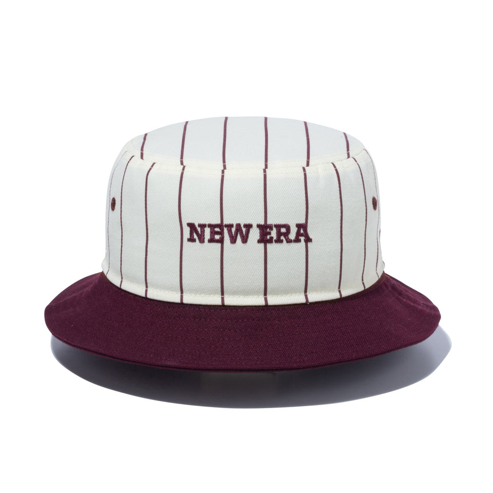 【ゴルフ】 バケット01 Pin Stripe クロームホワイト マルーンブリム - 13762921-SM | NEW ERA ニューエラ公式オンラインストア