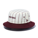 【ゴルフ】 バケット01 Pin Stripe クロームホワイト マルーンブリム - 13762921-SM | NEW ERA ニューエラ公式オンラインストア