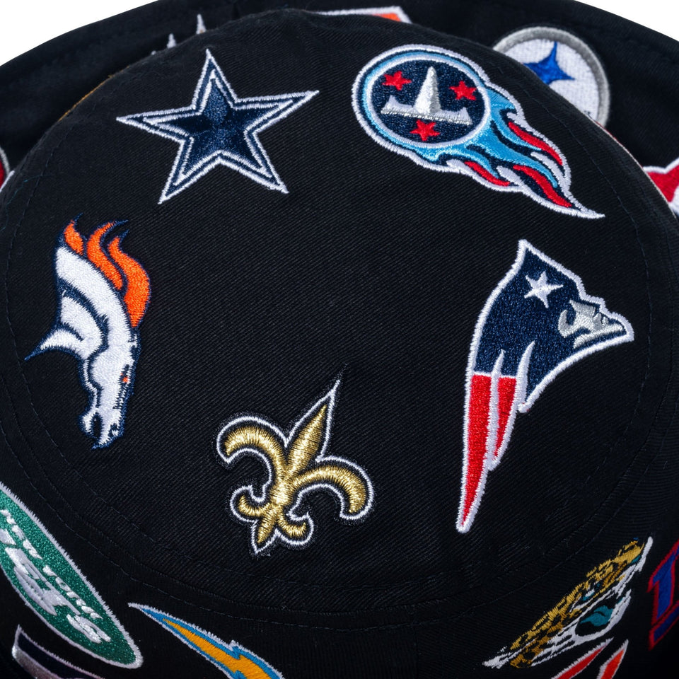 バケット01 Team Logo Allover NFL ブラック - 14109613-SM | NEW ERA ニューエラ公式オンラインストア