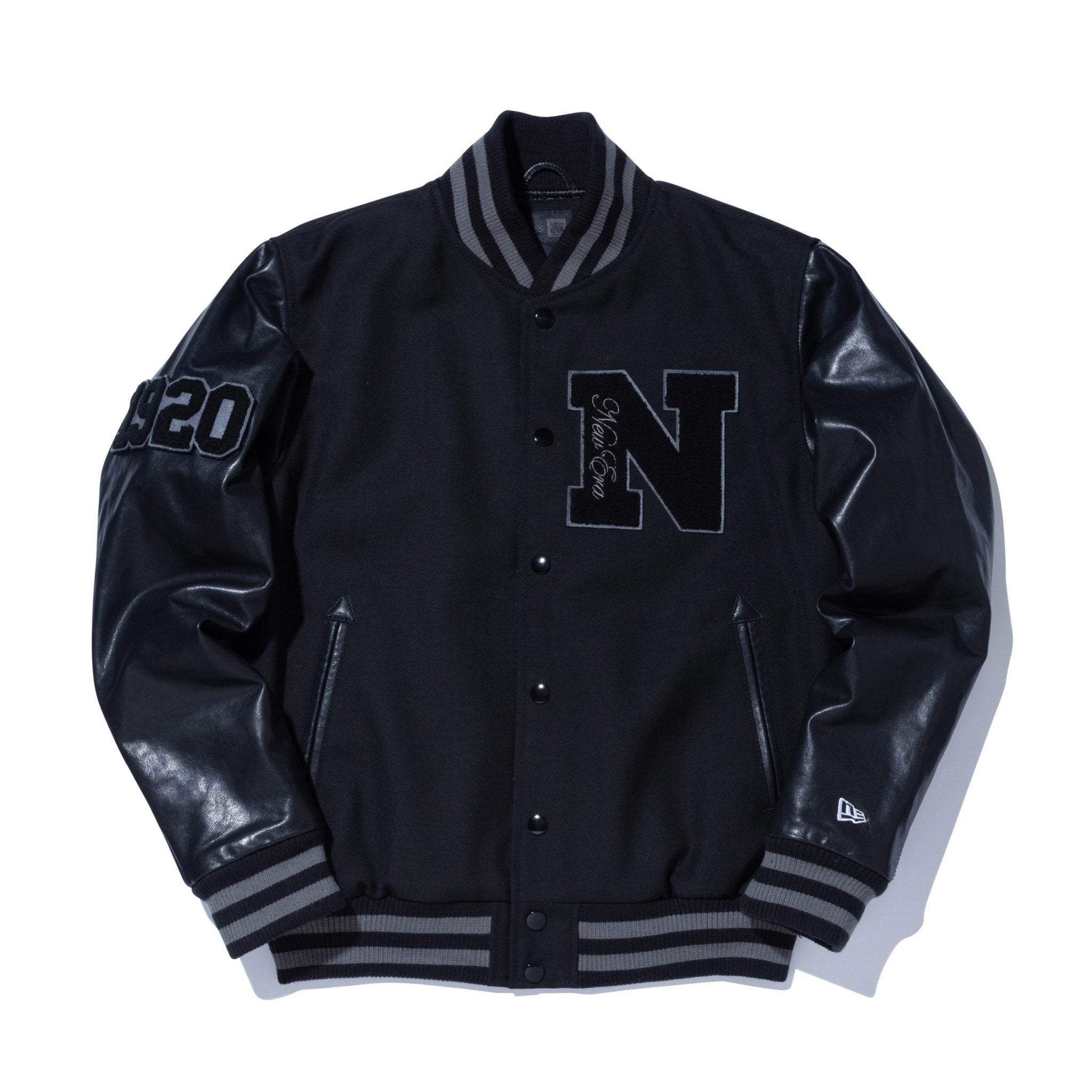 バーシティージャケット NEW ERA BLACK LABEL ブラック ...