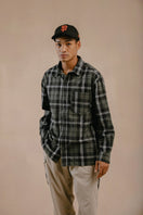 【10月発売】長袖 フランネル チェックシャツ NEW ERA BLACK LABEL ブラック - 12943692-S | NEW ERA ニューエラ公式オンラインストア