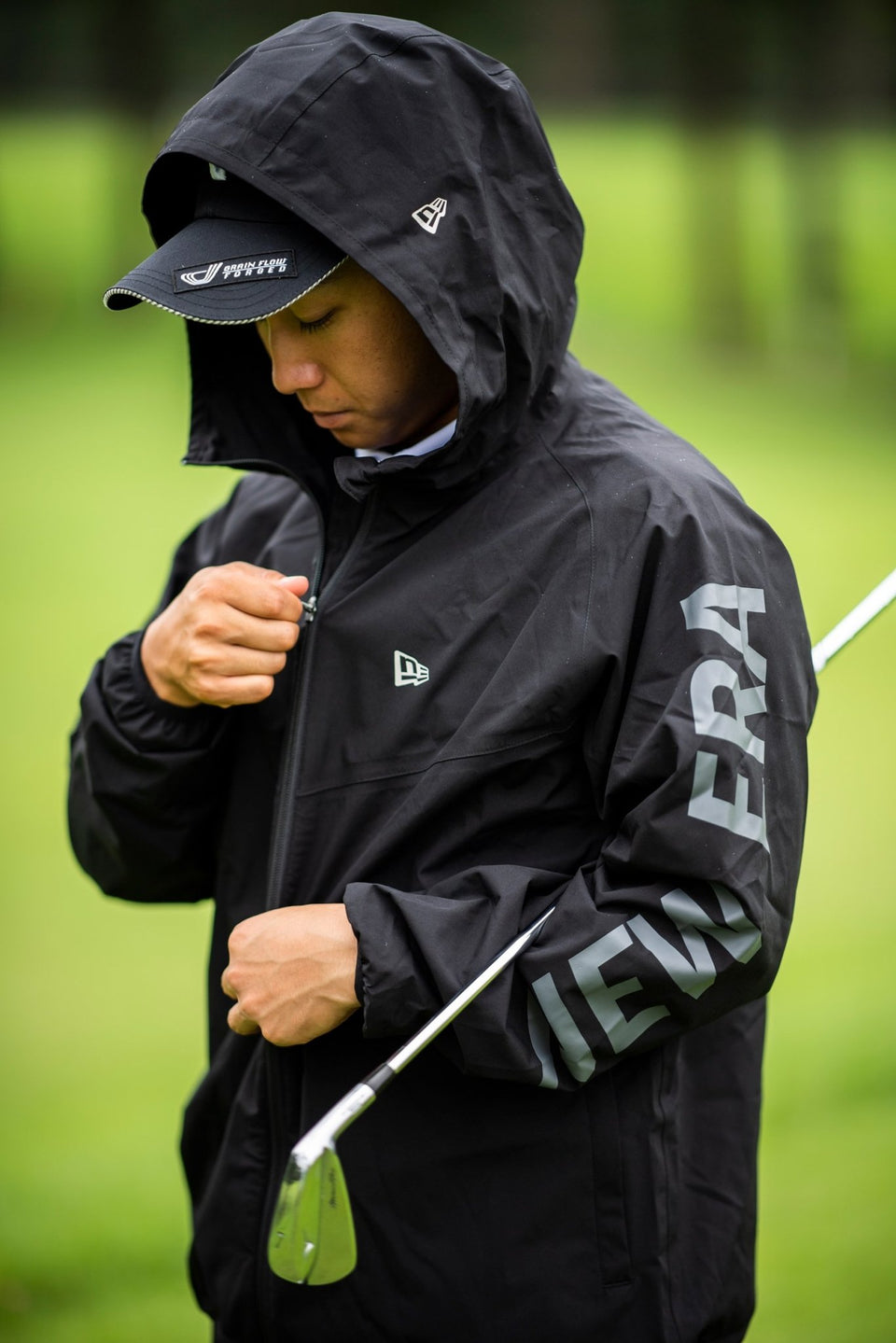 【ゴルフ】 レインウェア ジャケット パンツ セット ブラック - 12540138-XS | NEW ERA ニューエラ公式オンラインストア