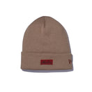 ベーシック カフニット レザーパッチ ベージュ - 12540442-OSFM | NEW ERA ニューエラ公式オンラインストア
