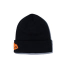ベーシック カフニット フラッグロゴ ブラック × ネオンオレンジ - 12540549-OSFM | NEW ERA ニューエラ公式オンラインストア