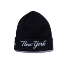 ベーシック カフニット ニューヨーク・ヤンキース チームロゴ ブラック × スノーホワイト - 12540565-OSFM | NEW ERA ニューエラ公式オンラインストア