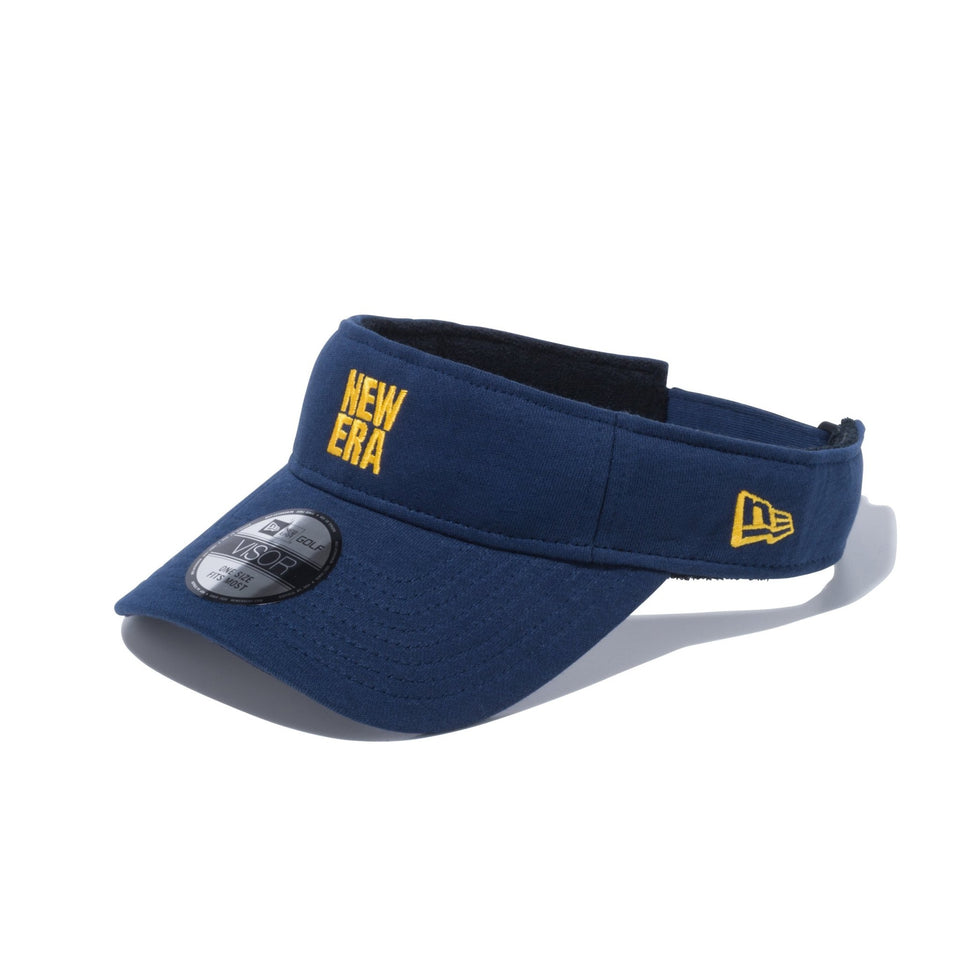 【ゴルフ】 サンバイザー スウェット スクエアロゴ ネイビー × マニラ - 12541295-OSFM | NEW ERA ニューエラ公式オンラインストア