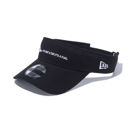 サンバイザー ストレッチコットン ウォッシャブル ピンフラッグ ロゴ