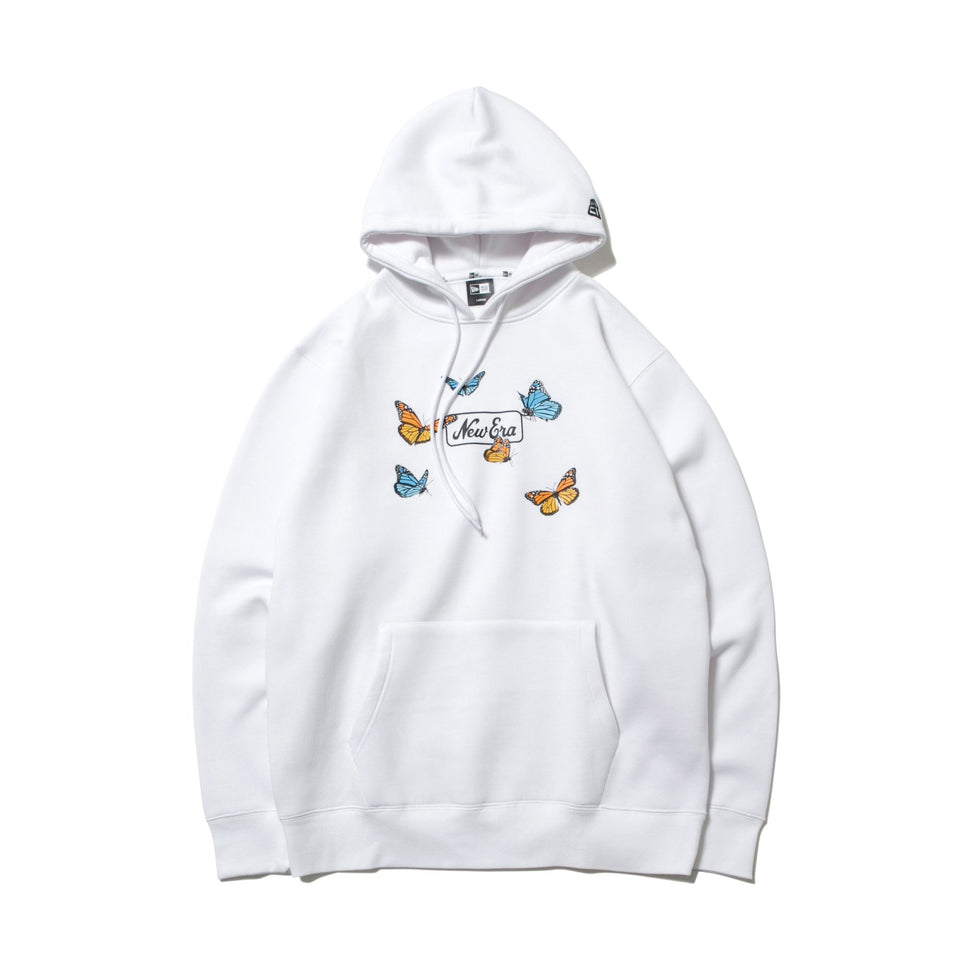 裏起毛 スウェット プルオーバー フーディー バタフライ ホワイト - 12542637-S | NEW ERA ニューエラ公式オンラインストア