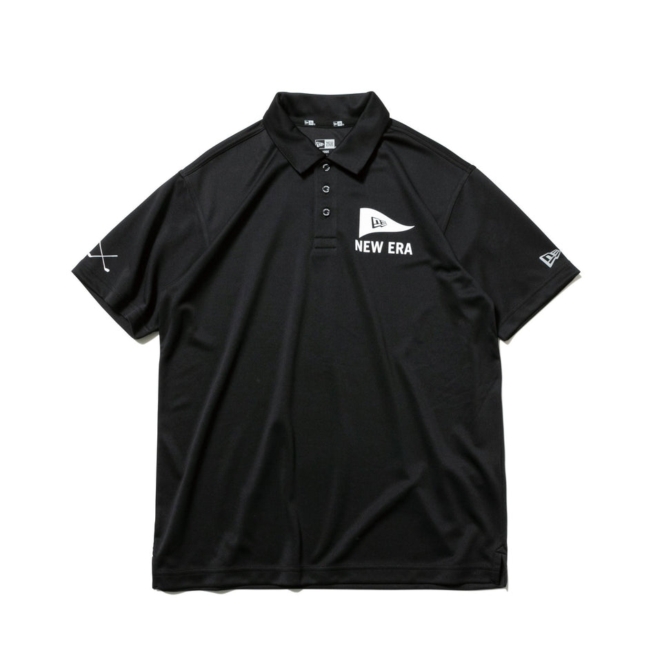【ゴルフ】 ポロシャツ テックポロ ピンフラッグ ロゴ ブラック - 12542719-S | NEW ERA ニューエラ公式オンラインストア