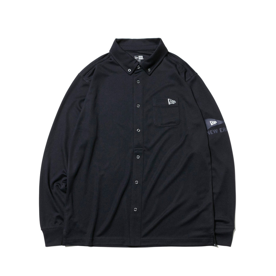 【ゴルフ】 長袖 ポロシャツ 鹿の子ポロ ピンフラッグ ネイビー - 12542727-S | NEW ERA ニューエラ公式オンラインストア