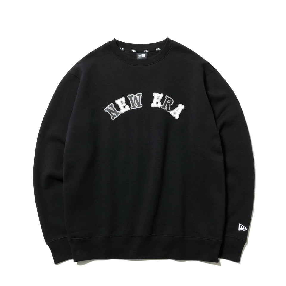 裏起毛 スウェット クルーネック アーチロゴ ブラック - 12542745-S | NEW ERA ニューエラ公式オンラインストア