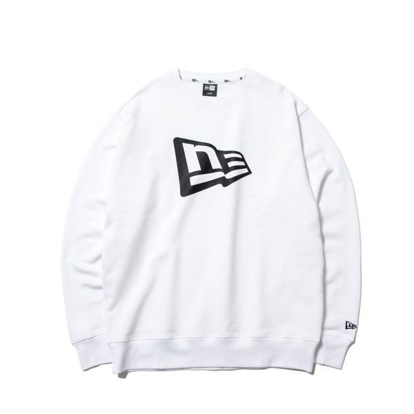 スウェット クルーネック フラッグロゴ ホワイト | ニューエラ