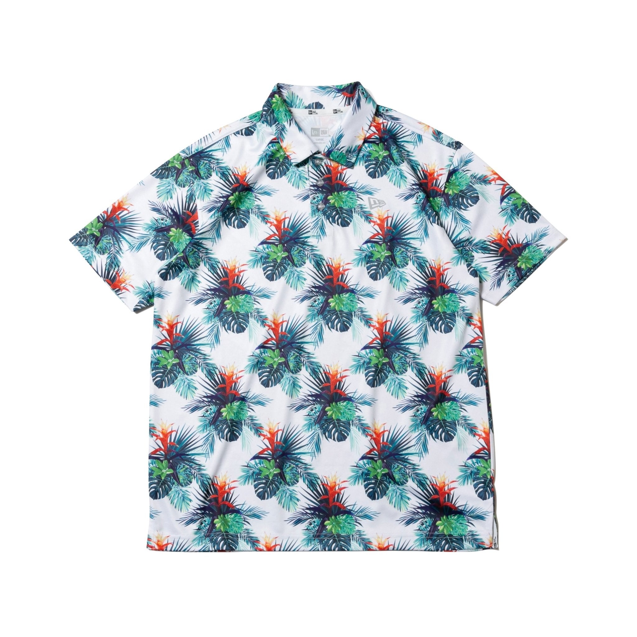 半袖 ポロシャツ テック ホワイトボタニカル | ゴルフ | ニューエラ