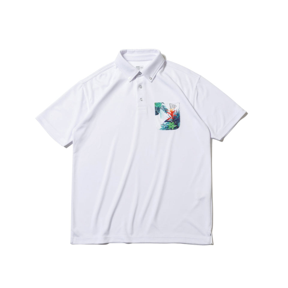 【ゴルフ】 半袖 ポケット ポロシャツ ボタンダウン ボタニカル ホワイト - 12674327-S | NEW ERA ニューエラ公式オンラインストア