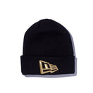 ベーシック カフニット ビッグロゴ ブラック × メタリックゴールド - 12854542-OSFM | NEW ERA ニューエラ公式オンラインストア