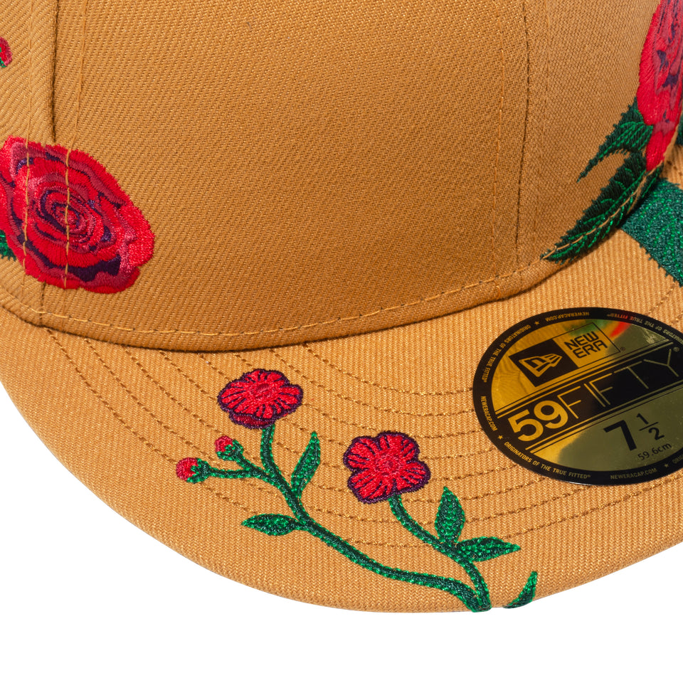 59FIFTY Rose Embroidery タン