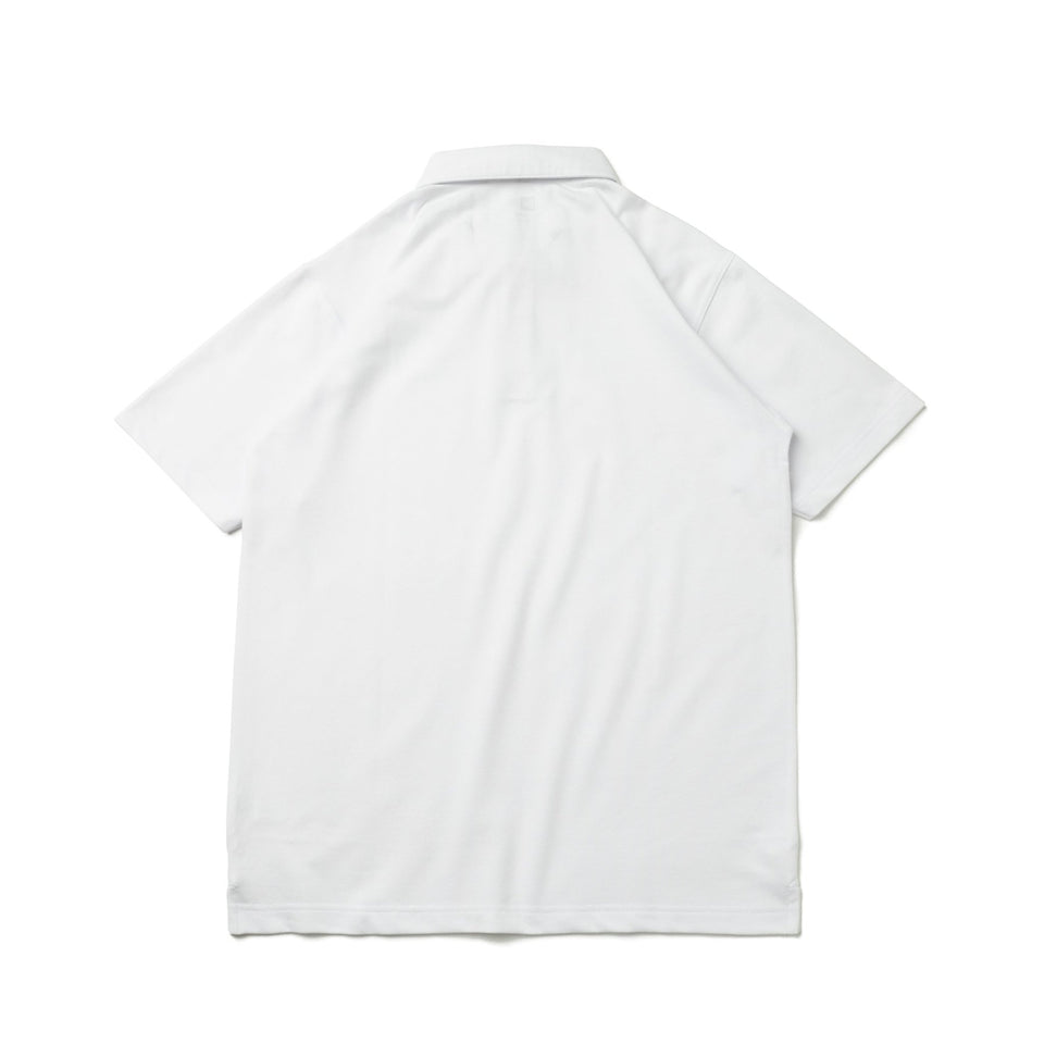 【ゴルフ】 半袖 ボタンダウン 鹿の子 ポロシャツ サークルロゴ ホワイト - 13061591-S | NEW ERA ニューエラ公式オンラインストア