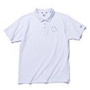 【ゴルフ】 半袖 鹿の子 ポロシャツ サークルロゴ ホワイト