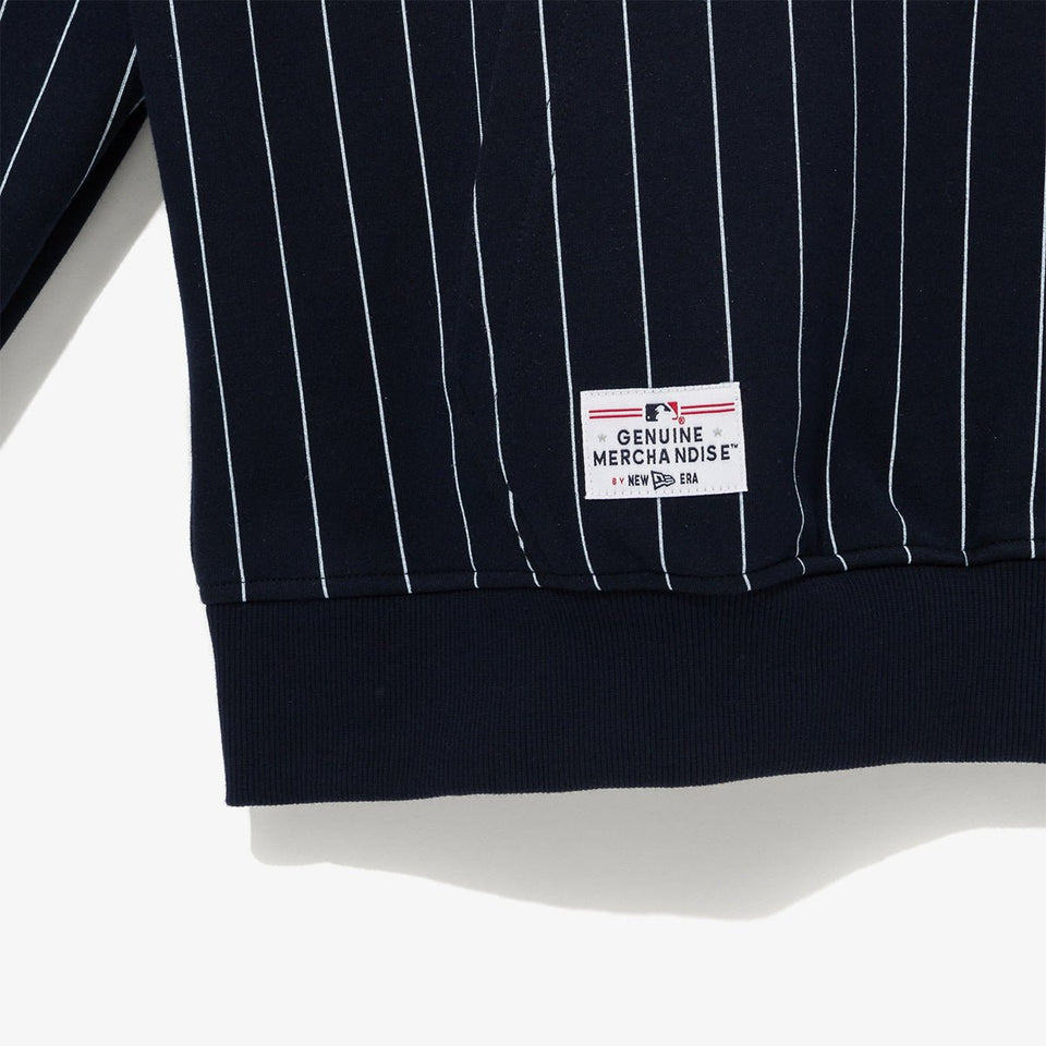 裏毛 スウェット プルオーバーフーディー ニューヨーク・ヤンキース ピンストライプ ネイビー - 13353862-S | NEW ERA ニューエラ公式オンラインストア