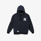 裏毛 スウェット プルオーバーフーディー ニューヨーク・ヤンキース ピンストライプ ネイビー - 13353862-S | NEW ERA ニューエラ公式オンラインストア
