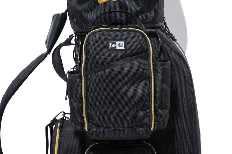 特価NEW ERA ゴルフ キャディバッグ ブラック ゴールド キャディーバッグ ブラック × ゴールド [ベーシックポーチ付き