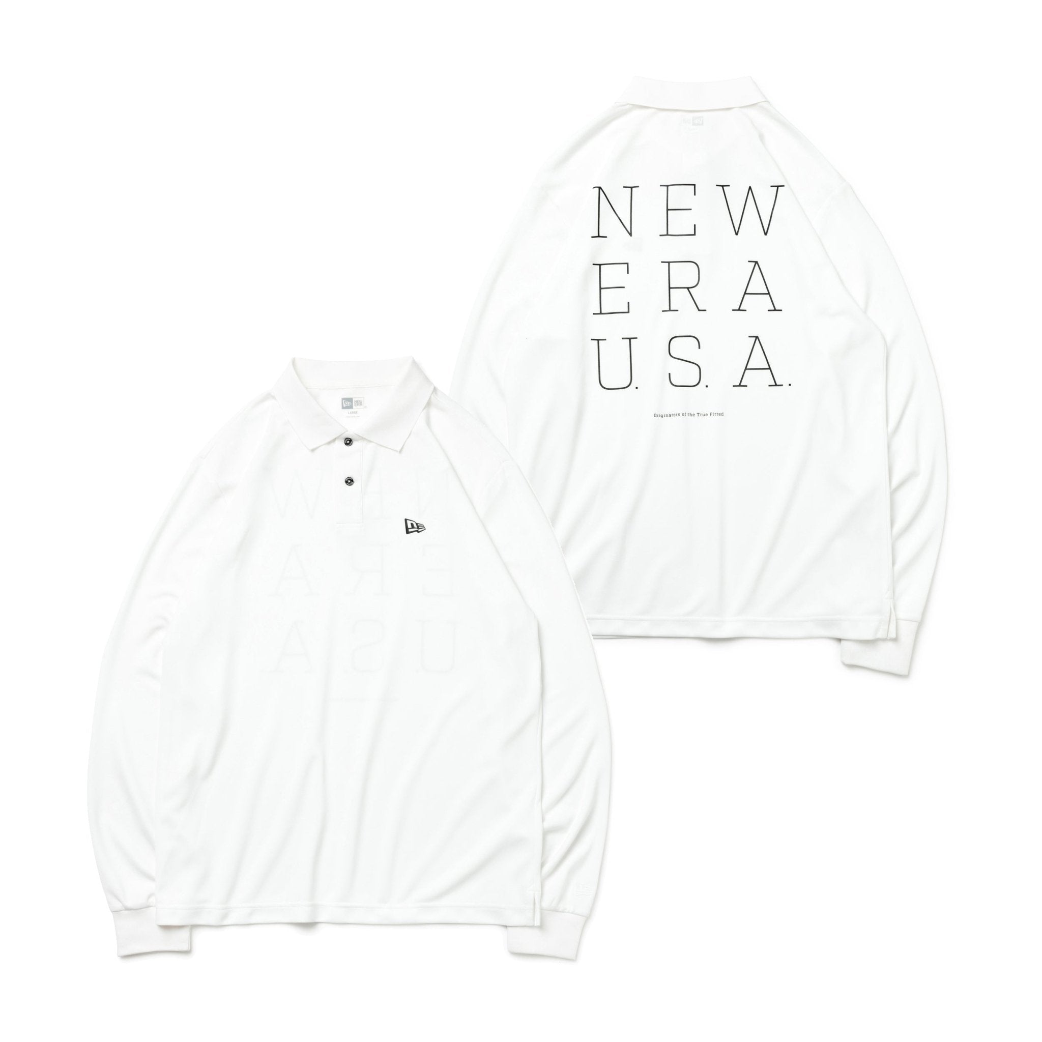 【新品】ニューエラ／ポロシャツ／長袖 NEW ERA ポロシャツ ニューエラ ゴルフ 長袖ポロシャツ メンズ