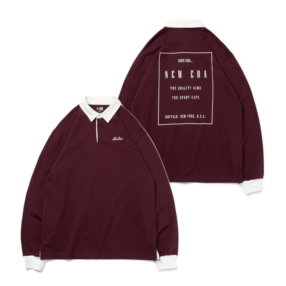 【ゴルフ】 長袖 ラグビーシャツ ヘビーウェイト バーガンディ - 13762711-S | NEW ERA ニューエラ公式オンラインストア