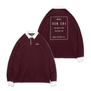 【ゴルフ】 長袖 ラグビーシャツ ヘビーウェイト バーガンディ - 13762711-S | NEW ERA ニューエラ公式オンラインストア