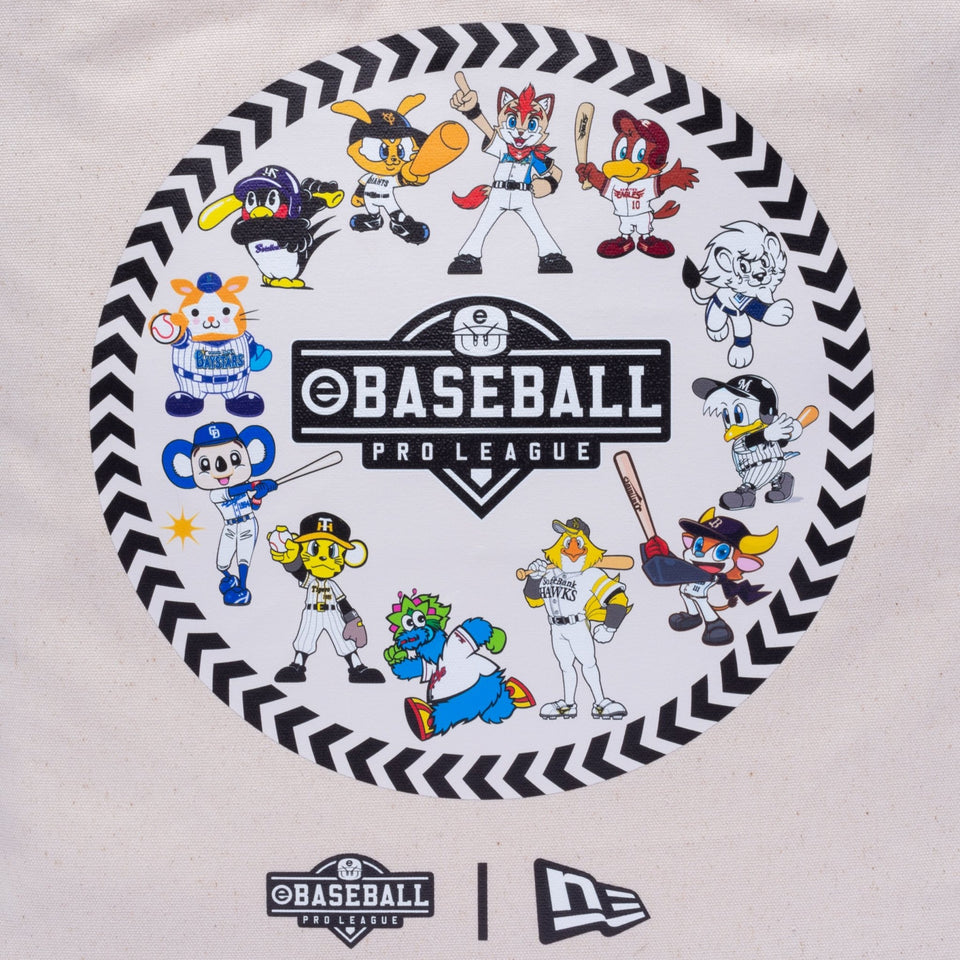 キャンバストート 14L eBASEBALL プロリーグ NPB マスコット フラッグロゴ アイボリー - 12838355-OSFM | NEW ERA ニューエラ公式オンラインストア