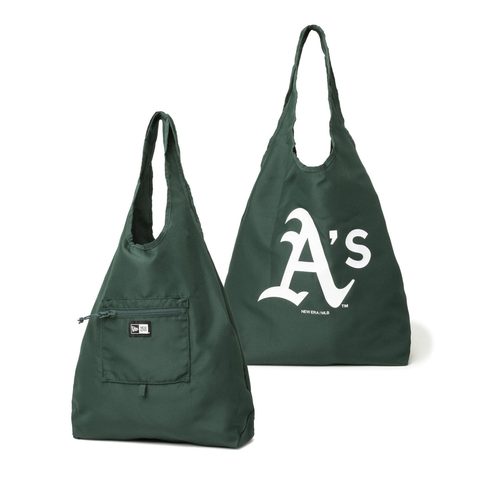 エコトートバッグ 22L パッカブル オークランド・アスレチックス ダークグリーン - 13772553-OSFM | NEW ERA ニューエラ公式オンラインストア