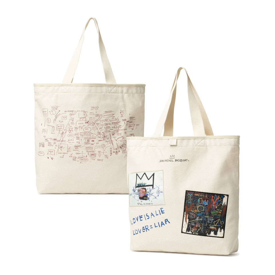 キャンバストート 22L JEAN MICHEL BASQUIAT ジャン=ミシェル・バスキア LOVE IS A LIE LOVER=LIAR アイボリー - 13772568-OSFM | NEW ERA ニューエラ公式オンラインストア