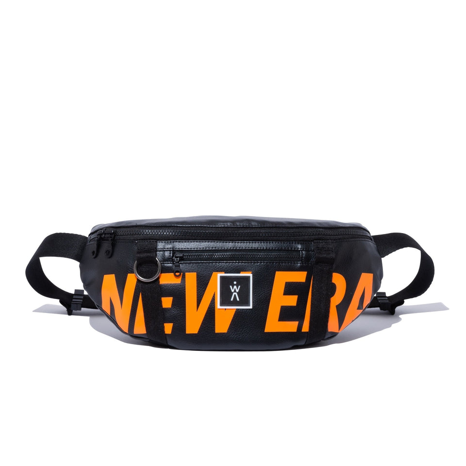 ウエストバッグ 2L AYA シンセティックレザー ラバーパッチ プリントロゴ ブラック × オレンジ - 13108912-OSFM | NEW ERA ニューエラ公式オンラインストア